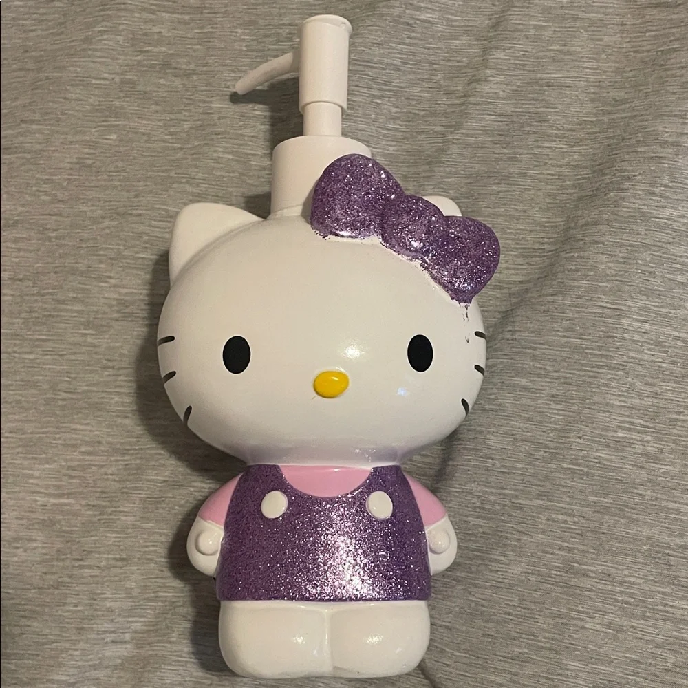 Sanrio Hello Kitty Purple and White Soap Dispenser
